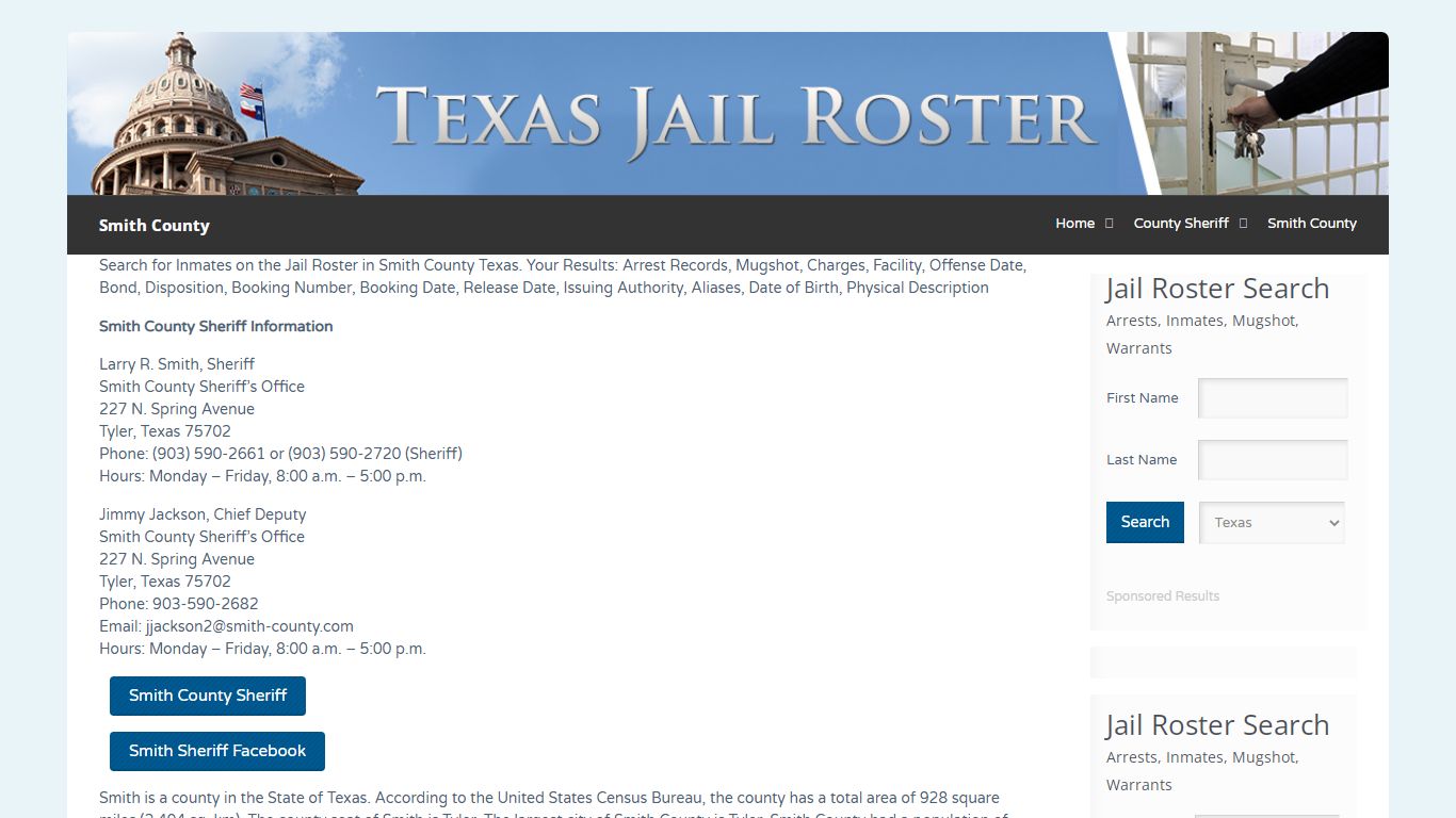 Smith County | Jail Roster Search
