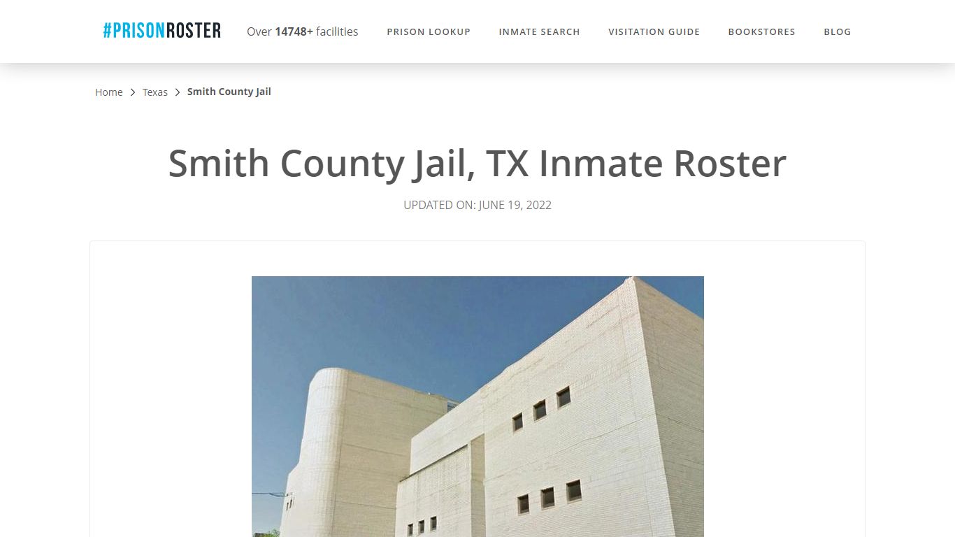 Smith County Jail, TX Inmate Roster