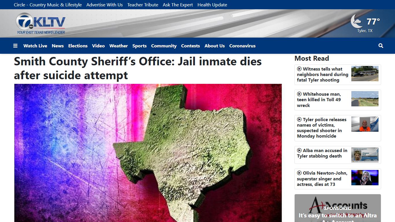 Smith County Sheriff’s Office: Jail inmate dies after ...