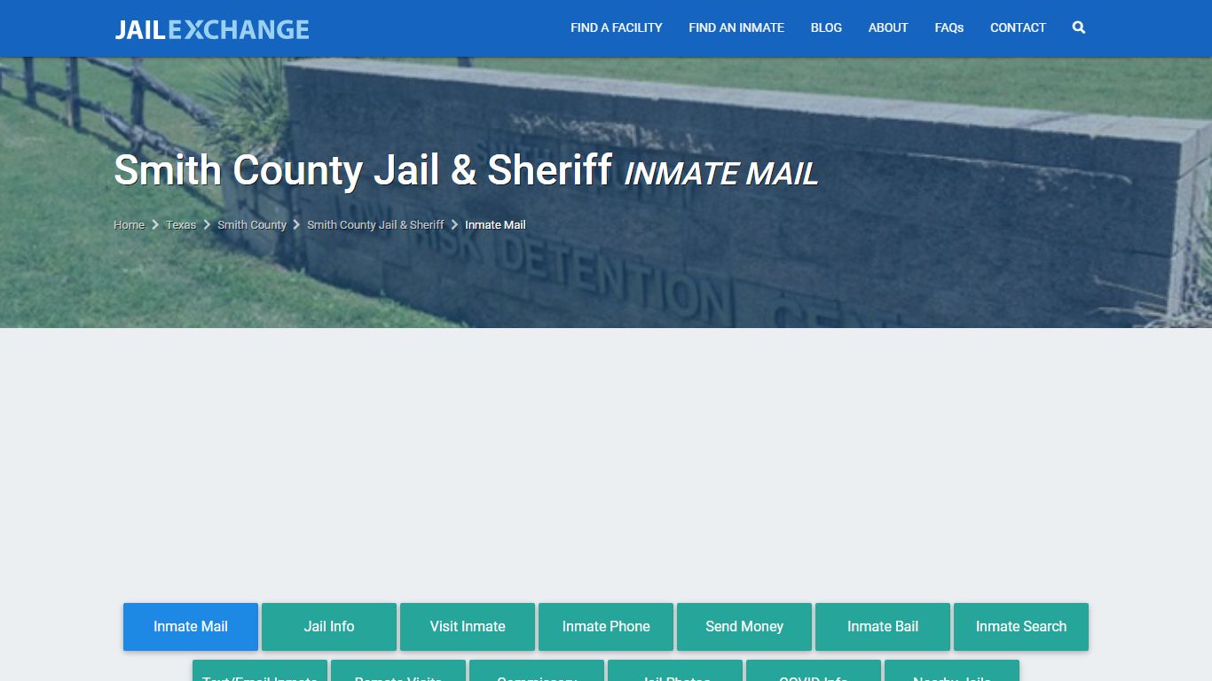 Smith County Jail & Sheriff Inmate Mail Policies | Tyler,